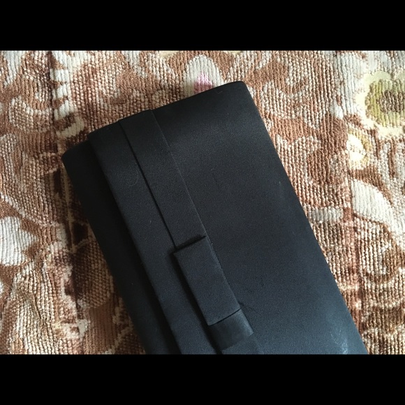 Carolyne Barton black silk bag, convertible clutch - Picture 3 of 8